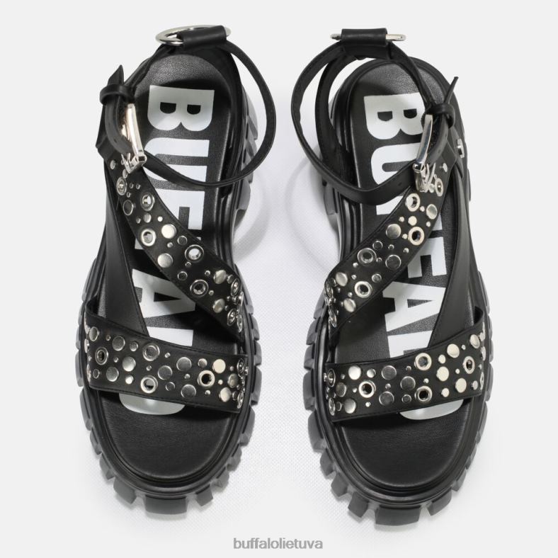 lion riv platforminiai sandalai veganai Buffalo juodas4D4XB871 |sandalai