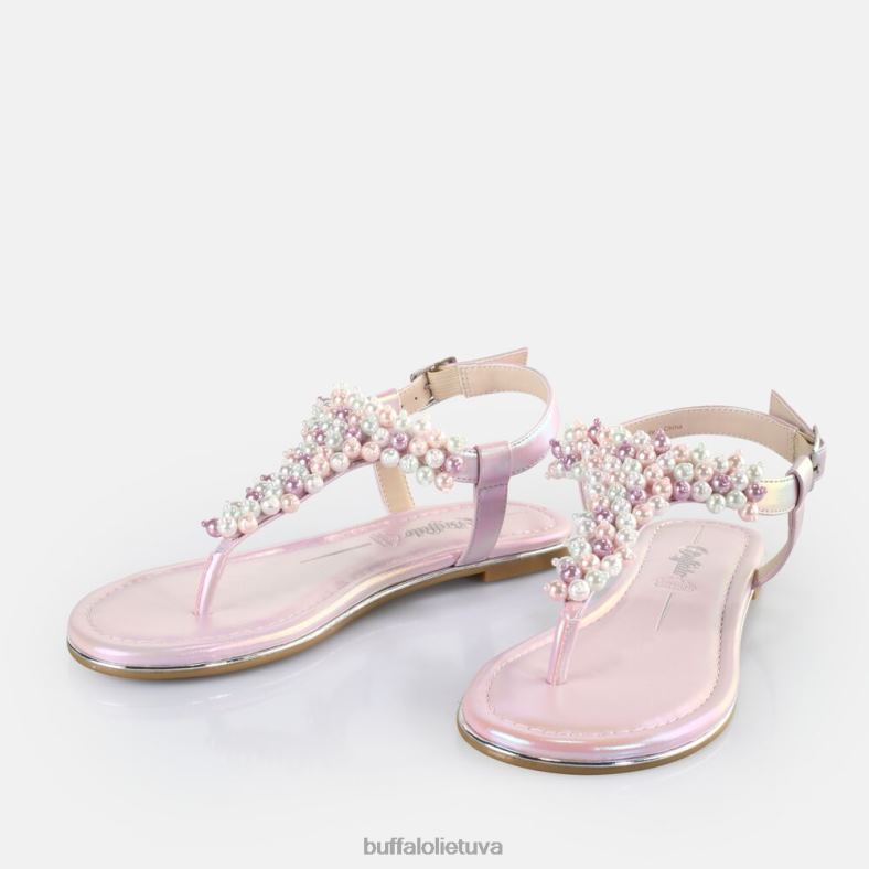 Capri perliniai sandalai veganiški Buffalo metalinės levandos4D4XB408 |sandalai