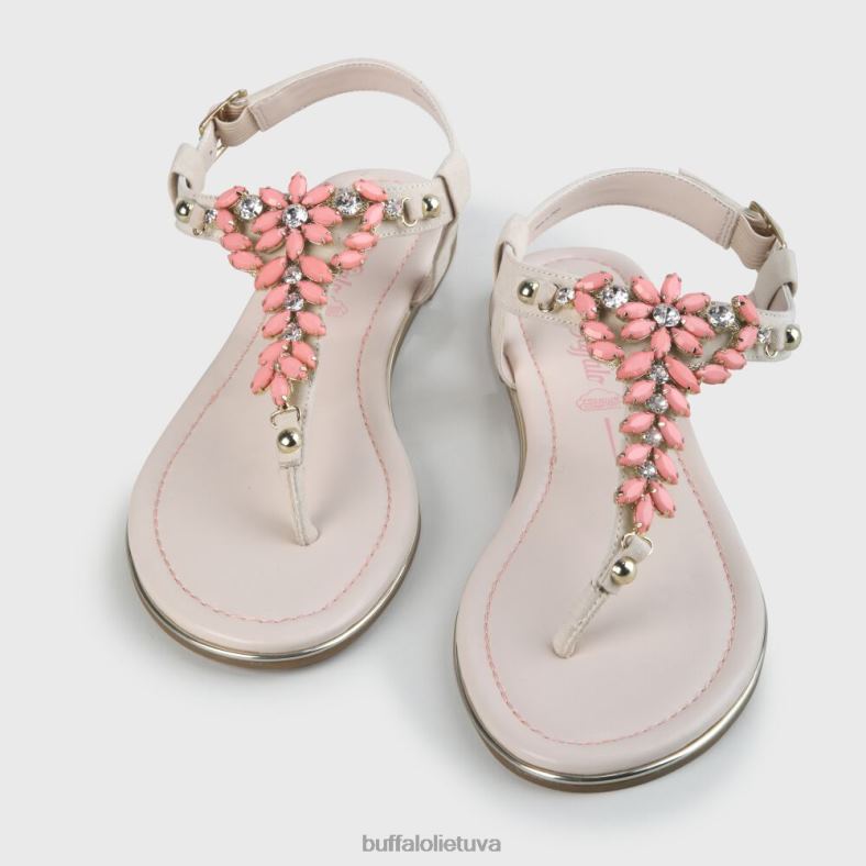 Rosalie vegan plokšti sandalai suede look Buffalo smėlio spalvos / koralas4D4XB340 |sandalai