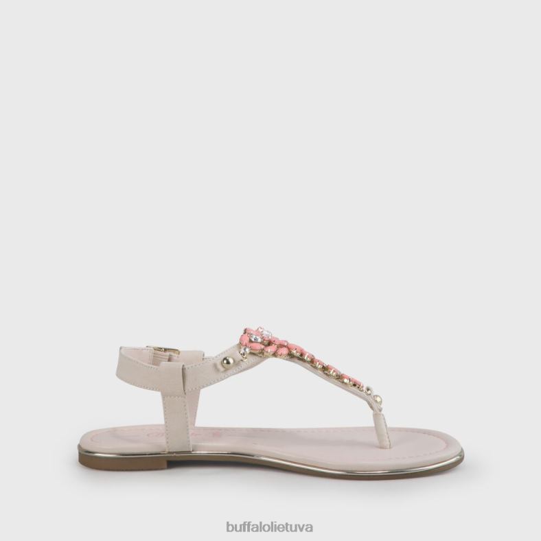 Rosalie vegan plokšti sandalai suede look Buffalo smėlio spalvos / koralas4D4XB340 |sandalai