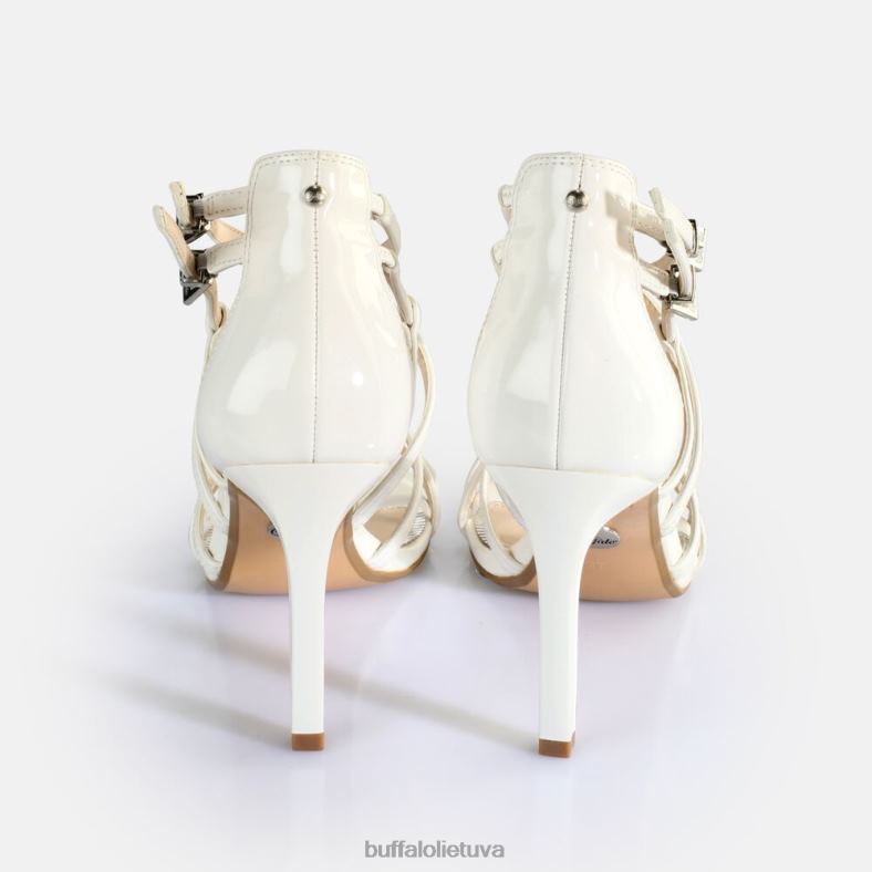 „Blair Cage“ sandalai su kulnais veganiški Buffalo baltas4D4XB282 |sandalai