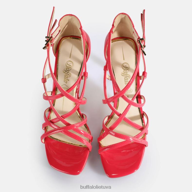 „Blair Cage“ sandalai su kulnais veganiški Buffalo ryški rausva spalva4D4XB283 |sandalai