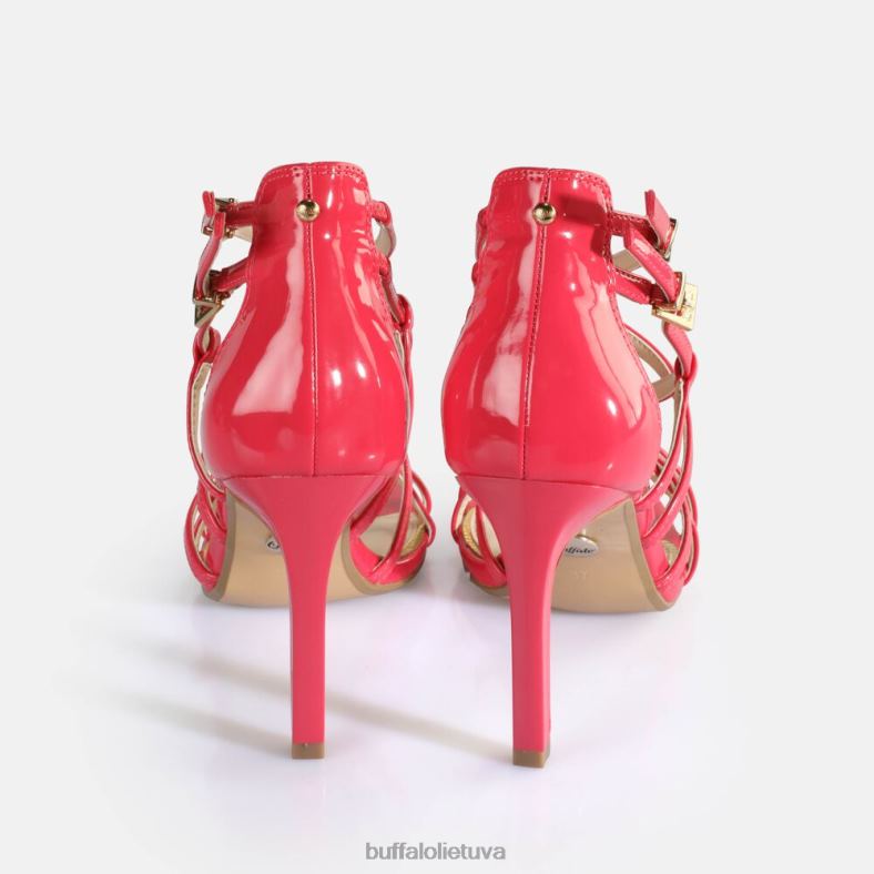 „Blair Cage“ sandalai su kulnais veganiški Buffalo ryški rausva spalva4D4XB283 |sandalai