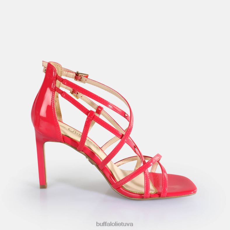 „Blair Cage“ sandalai su kulnais veganiški Buffalo ryški rausva spalva4D4XB283 |sandalai