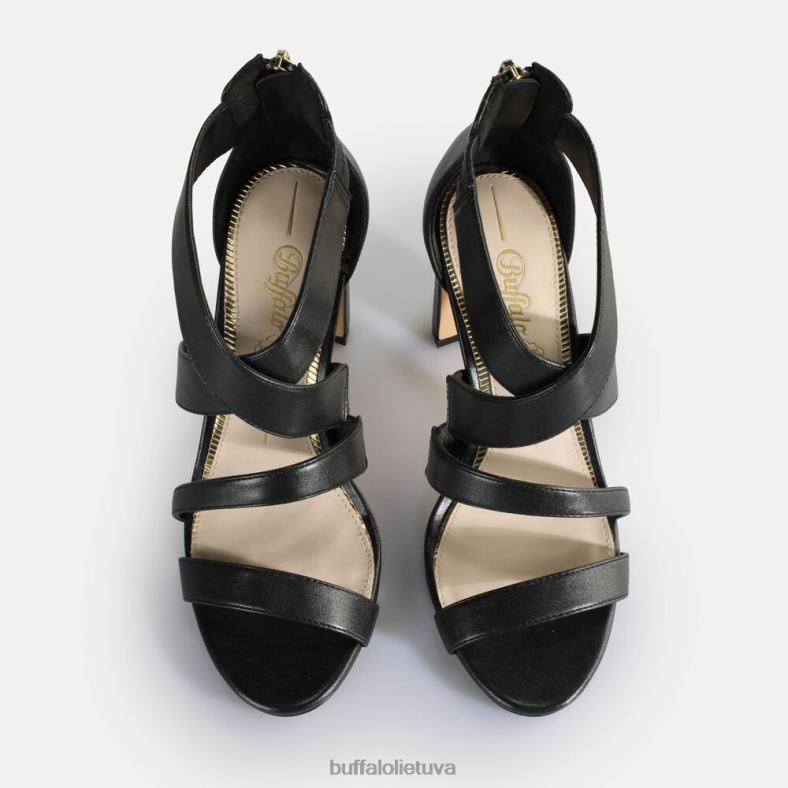 „Jan Flow“ sandalai su kulnais veganiški Buffalo juodas4D4XB192 |sandalai