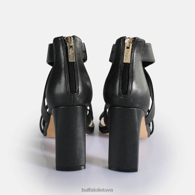 „Jan Flow“ sandalai su kulnais veganiški Buffalo juodas4D4XB192 |sandalai