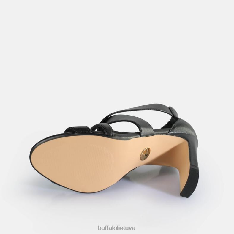 „Jan Flow“ sandalai su kulnais veganiški Buffalo juodas4D4XB192 |sandalai