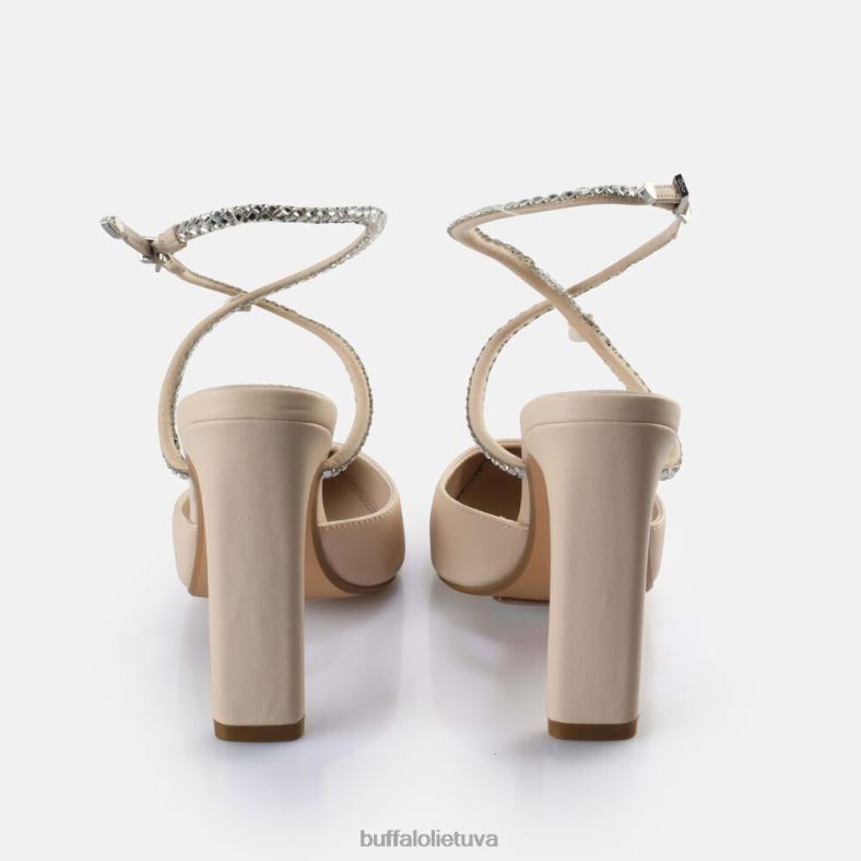 Jolie queen sandalai su kulnais veganiški Buffalo kremas4D4XB329 |sandalai