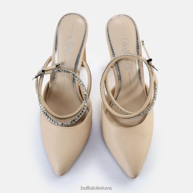 Jolie queen sandalai su kulnais veganiški Buffalo kremas4D4XB329 |sandalai