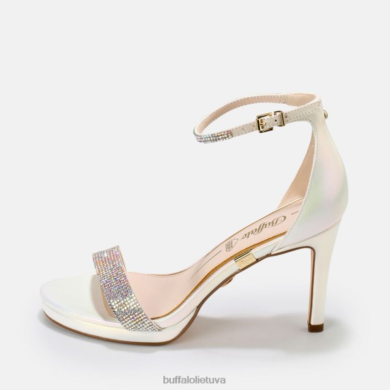 Monroe aukštakulniai sandalai veganai Buffalo perlamutrinė balta4D4XB226 |sandalai