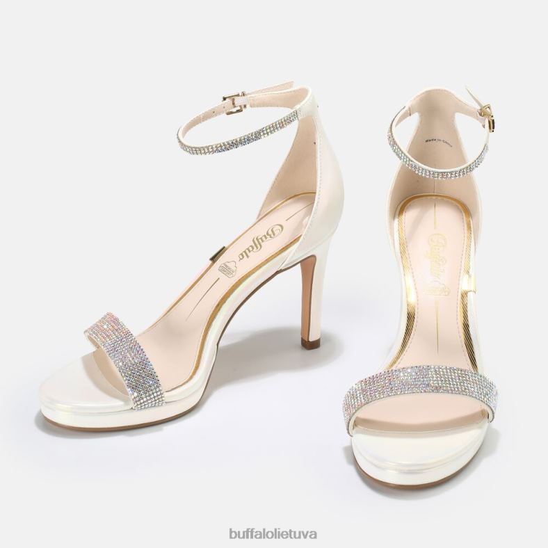 Monroe aukštakulniai sandalai veganai Buffalo perlamutrinė balta4D4XB226 |sandalai