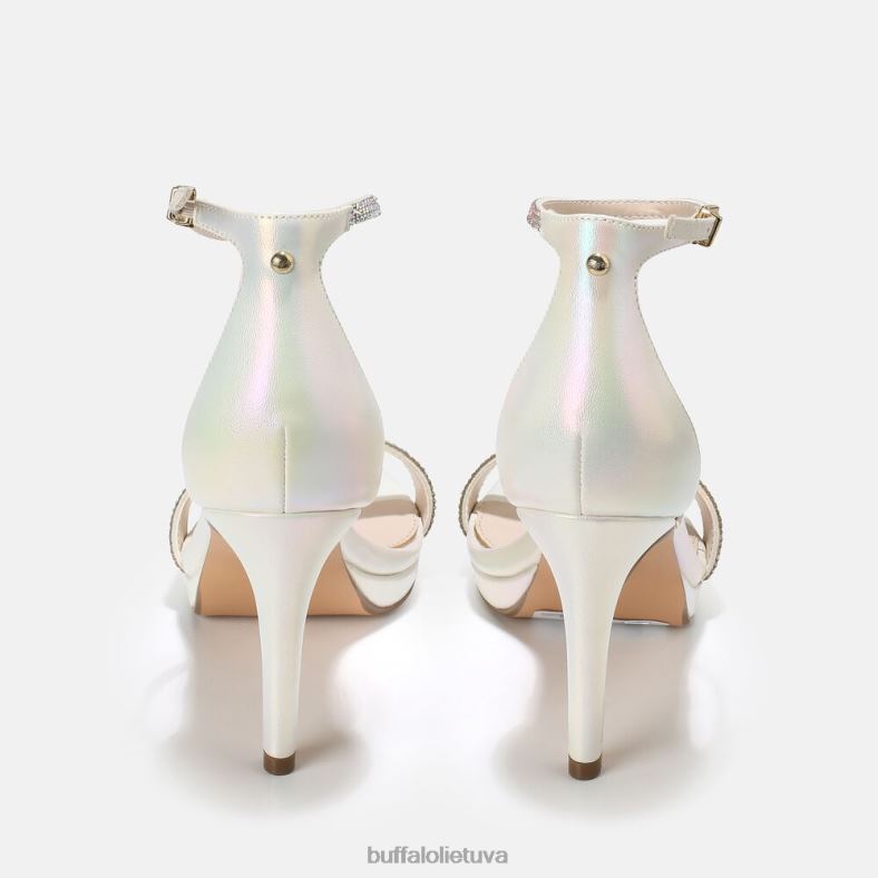 Monroe aukštakulniai sandalai veganai Buffalo perlamutrinė balta4D4XB226 |sandalai