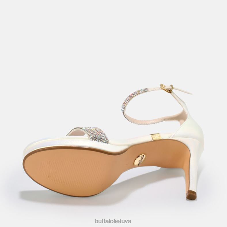 Monroe aukštakulniai sandalai veganai Buffalo perlamutrinė balta4D4XB226 |sandalai