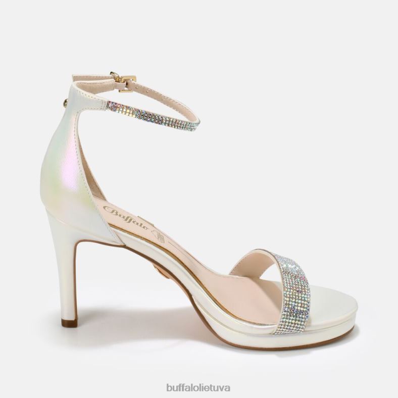 Monroe aukštakulniai sandalai veganai Buffalo perlamutrinė balta4D4XB226 |sandalai