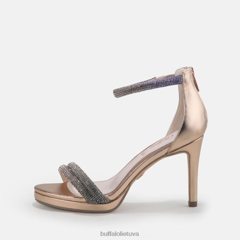 Selma veganiniai sandalai su kulnais Buffalo smėlio spalvos4D4XB734 |sandalai