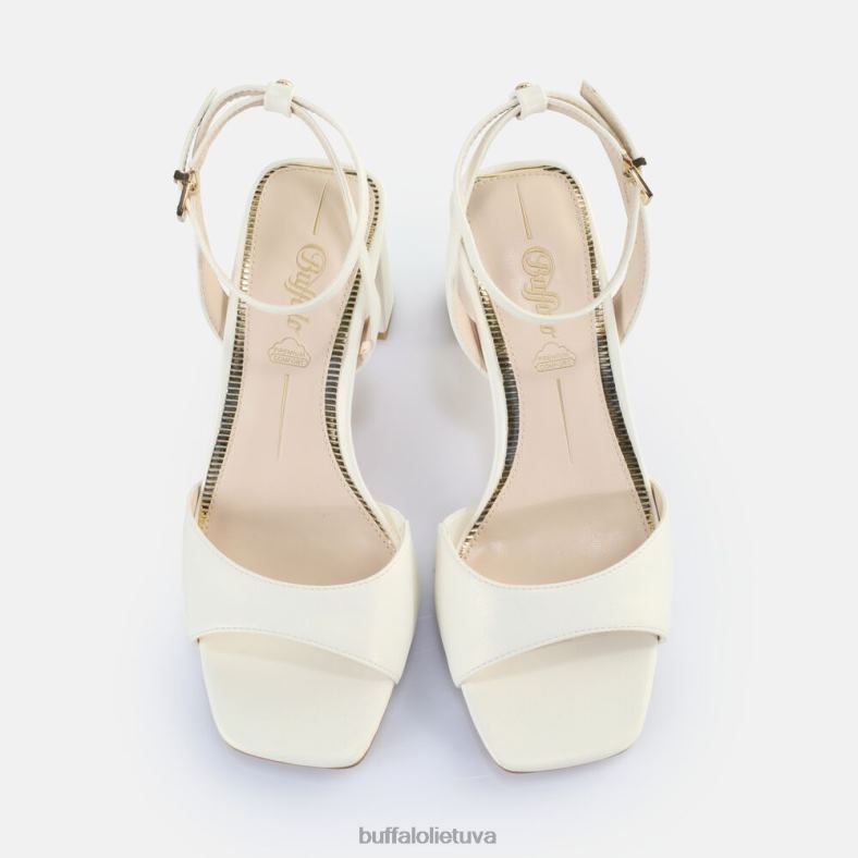 balandis tvarkingas basutes su kulnais vegan Buffalo perlų baltumo4D4XB244 |sandalai