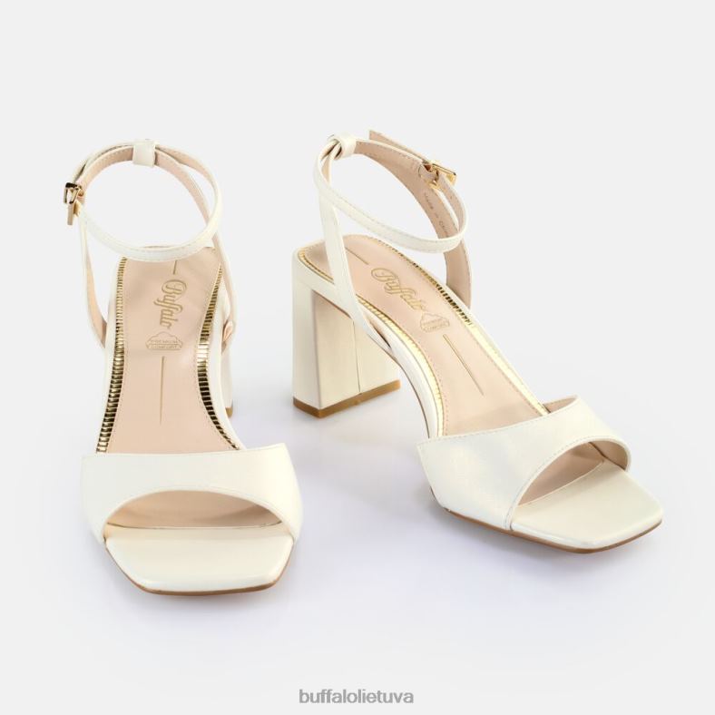 balandis tvarkingas basutes su kulnais vegan Buffalo perlų baltumo4D4XB244 |sandalai