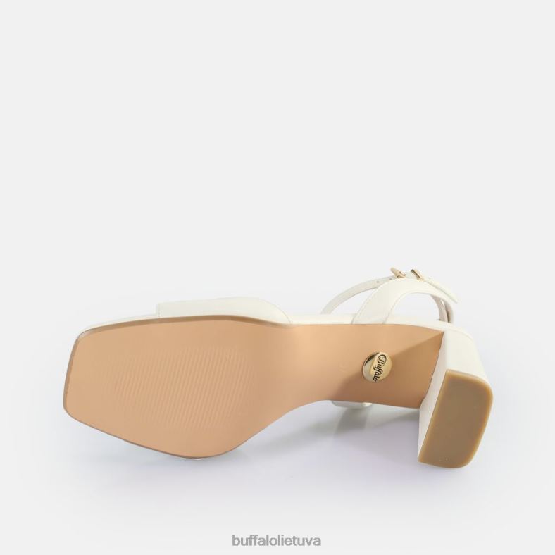 balandis tvarkingas basutes su kulnais vegan Buffalo perlų baltumo4D4XB244 |sandalai