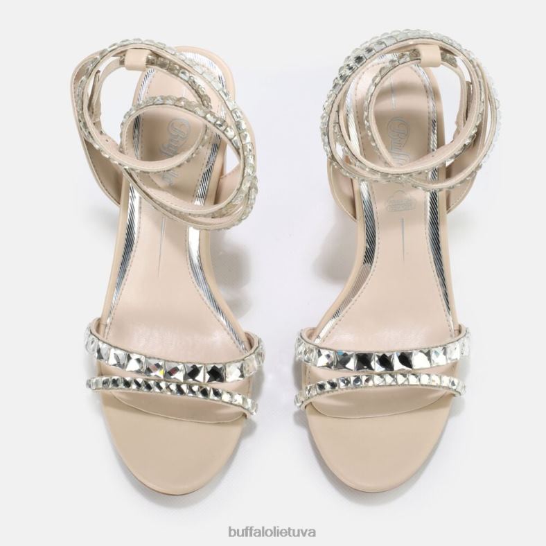 jean glam aukštakulniai sandalai veganai Buffalo baltas4D4XB862 |sandalai