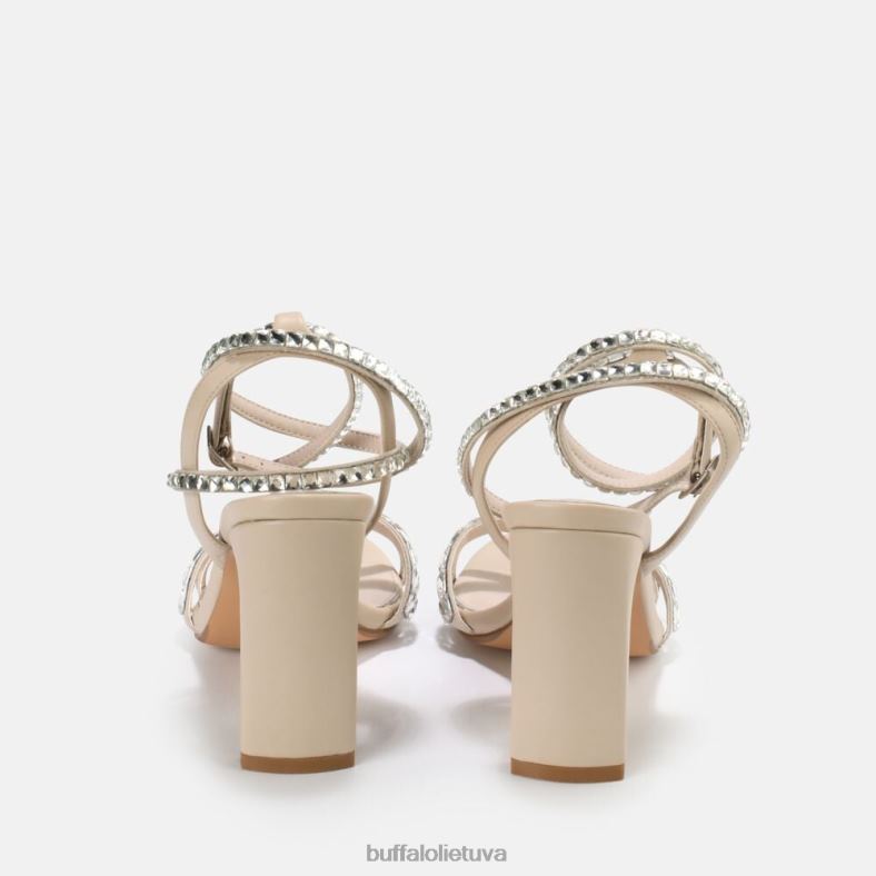 jean glam aukštakulniai sandalai veganai Buffalo baltas4D4XB862 |sandalai