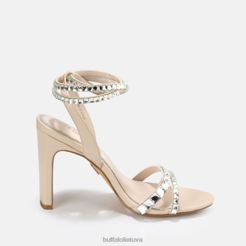 jean glam aukštakulniai sandalai veganai Buffalo baltas4D4XB862 |sandalai