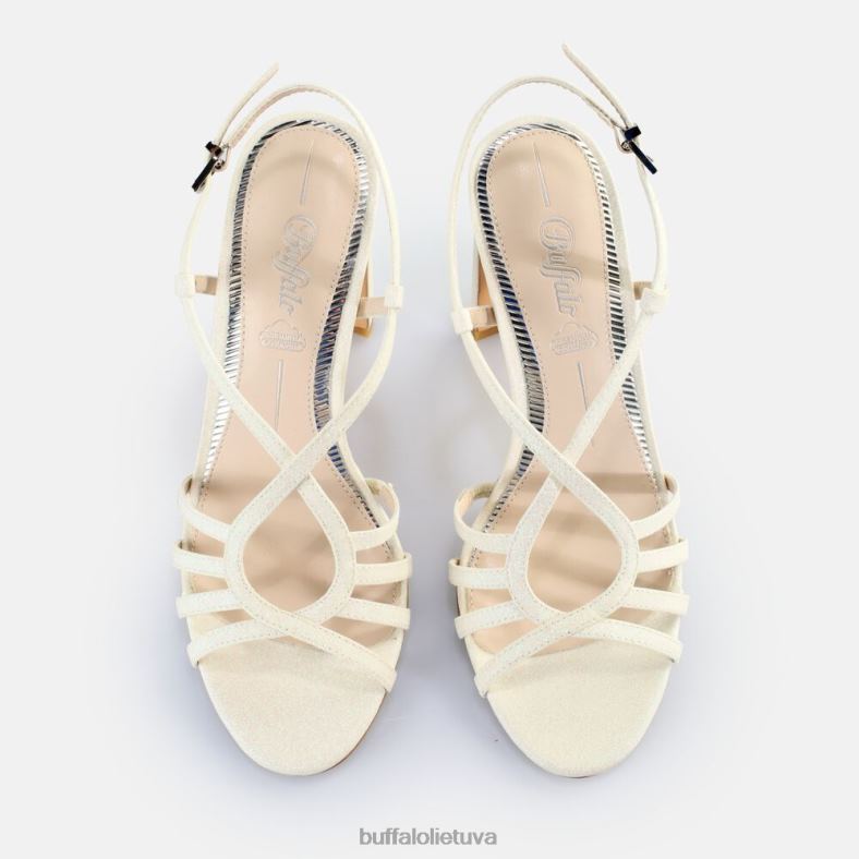 jean vamp sandalai su kulnais veganiški Buffalo baltas4D4XB605 |sandalai