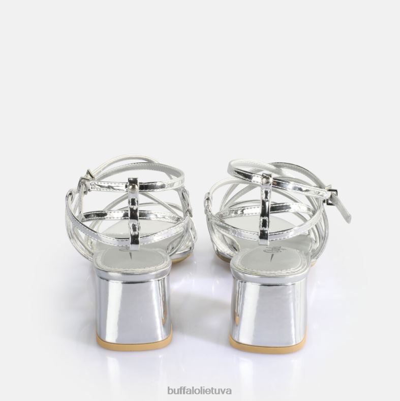 lilly Cage basutės su kulnais veganiškos Buffalo sidabras4D4XB289 |sandalai