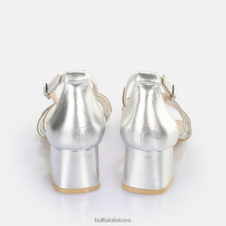 lilly glam aukštakulniai sandalai veganai Buffalo sidabras4D4XB25 |sandalai