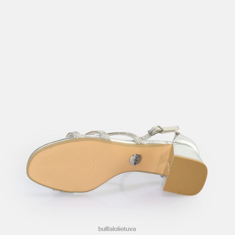 lilly glam aukštakulniai sandalai veganai Buffalo sidabras4D4XB25 |sandalai
