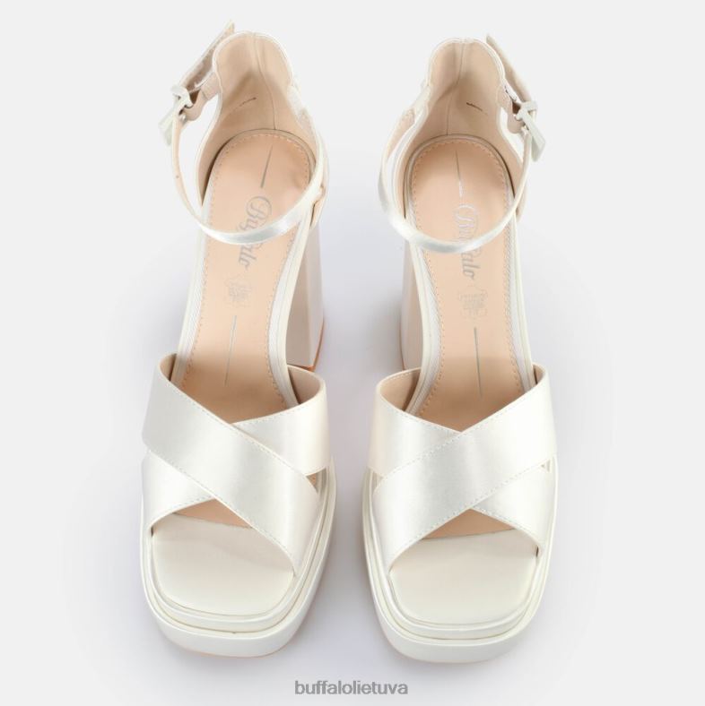 puošnios kryžminės basutės Buffalo dramblio kaulo4D4XB314 |sandalai