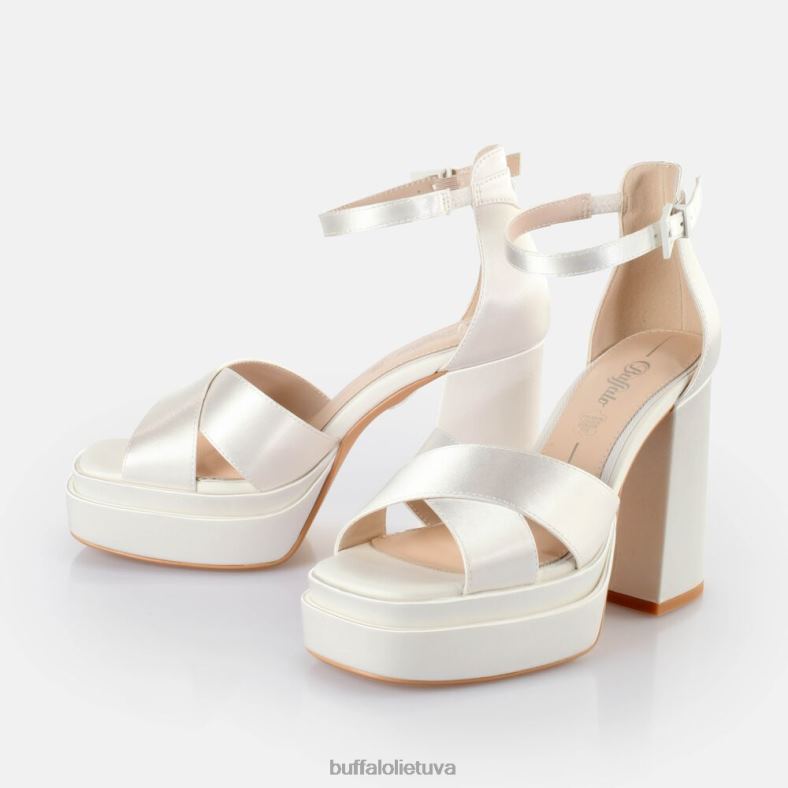 puošnios kryžminės basutės Buffalo dramblio kaulo4D4XB314 |sandalai