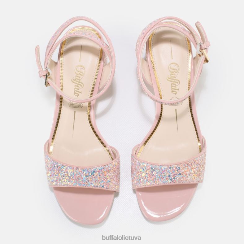 rainelle veganiškos basutės su dirželiu Buffalo rožinis4D4XB530 |sandalai