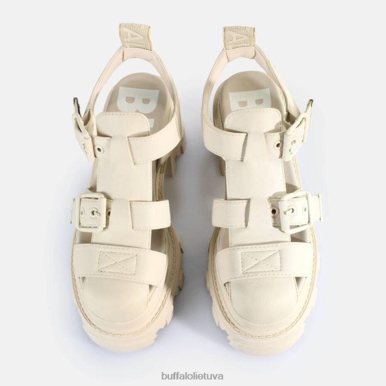 riaušių tralas basutės su kulnais veganiškos Buffalo kremas4D4XB83 |sandalai