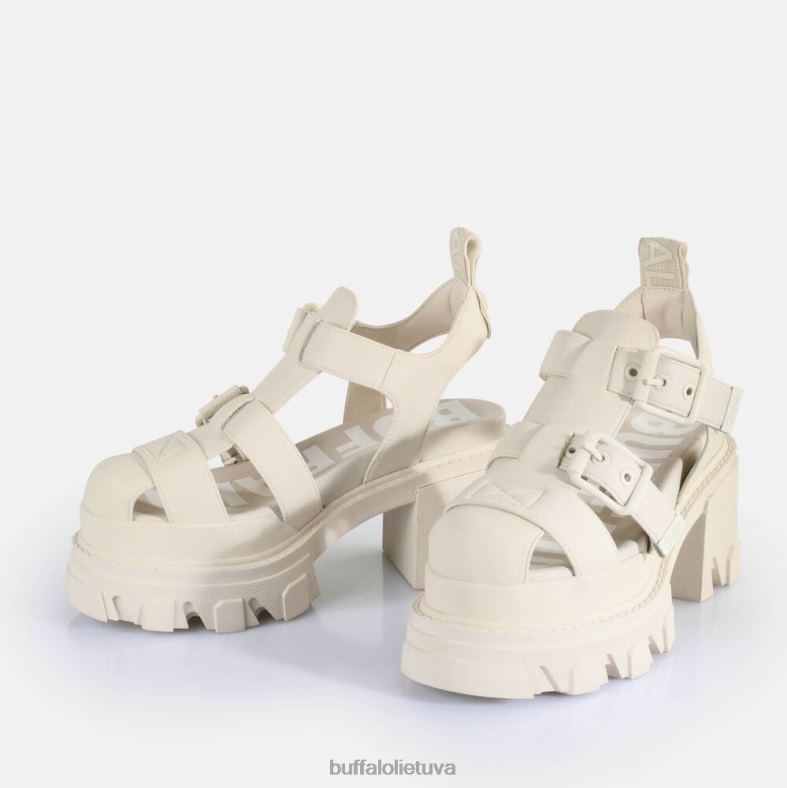 riaušių tralas basutės su kulnais veganiškos Buffalo kremas4D4XB83 |sandalai