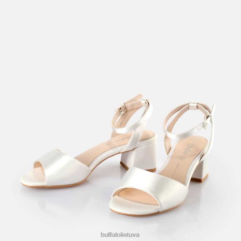 sumuštas sandalas su kulkšnies dirželiu Buffalo dramblio kaulo4D4XB105 |sandalai