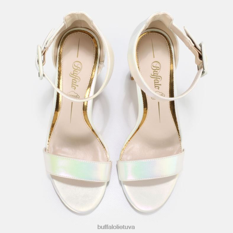 veganiški džinsiniai sandalai Buffalo perlamutrinė balta4D4XB414 |sandalai