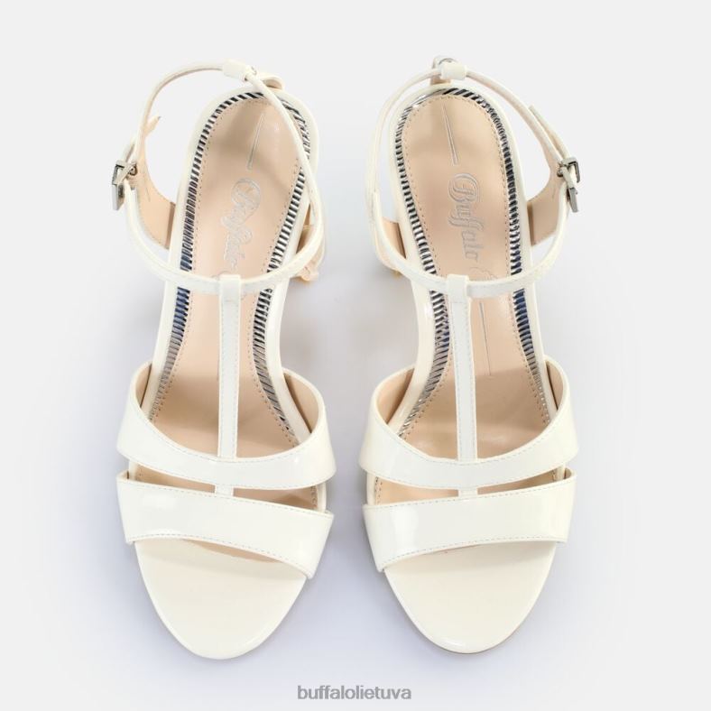 veganiški džinsiniai sandalai su kulnais Buffalo baltas4D4XB528 |sandalai