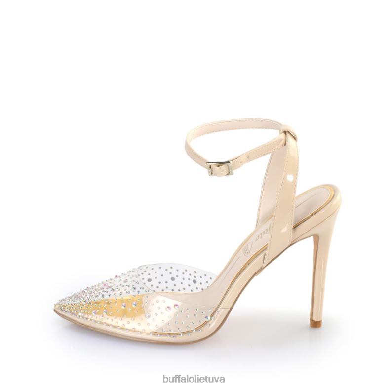 veganiški juliette glam sandalai Buffalo skaidrus / kreminis4D4XB553 |sandalai