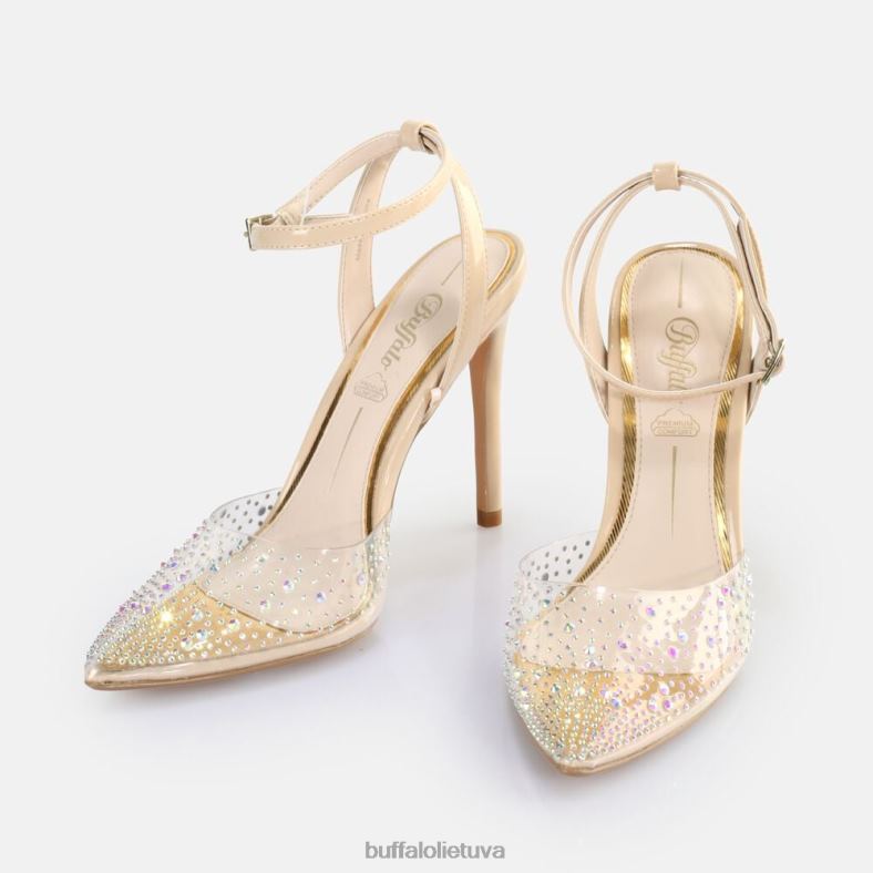 veganiški juliette glam sandalai Buffalo skaidrus / kreminis4D4XB553 |sandalai