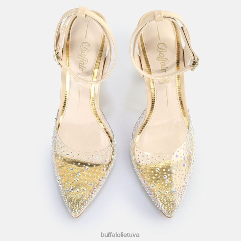 veganiški juliette glam sandalai Buffalo skaidrus / kreminis4D4XB553 |sandalai