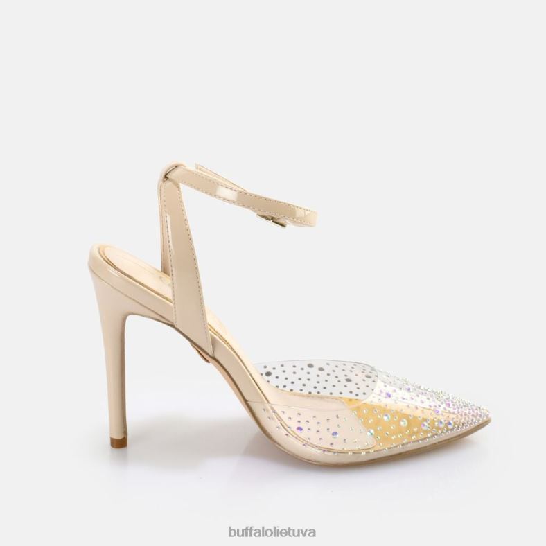 veganiški juliette glam sandalai Buffalo skaidrus / kreminis4D4XB553 |sandalai
