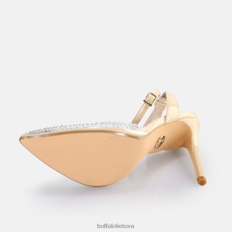 veganiški juliette glam sandalai Buffalo skaidrus / kreminis4D4XB553 |sandalai