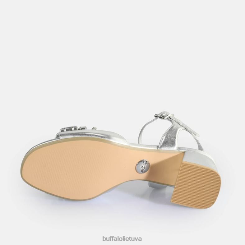 veganiškos lilly sandalai ant kulnų Buffalo sidabras4D4XB503 |sandalai