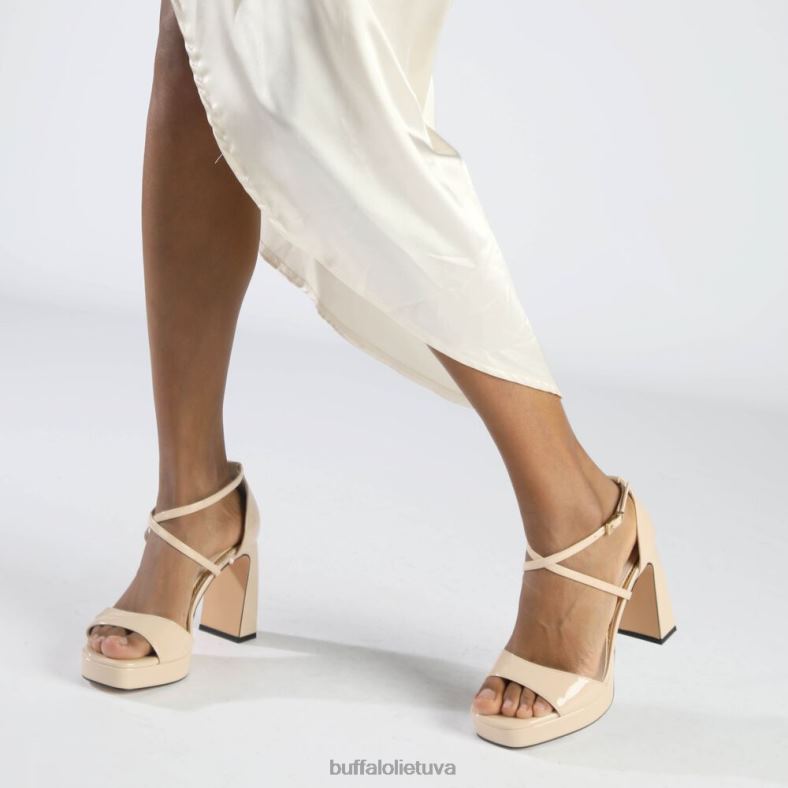 vyšniniai tvarkingi sandalai su kulnais veganiški Buffalo smėlio spalvos4D4XB442 |sandalai