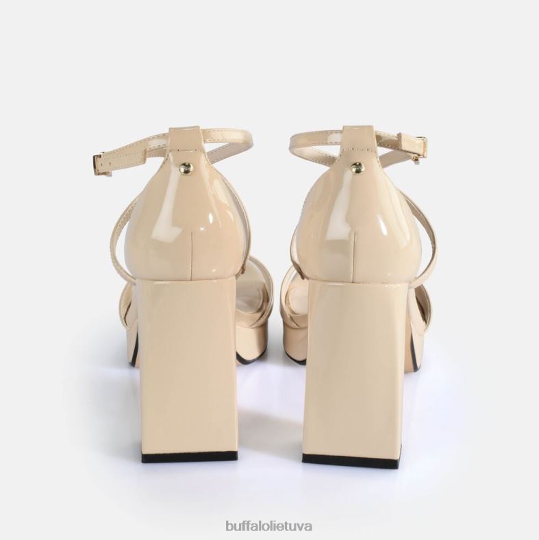 vyšniniai tvarkingi sandalai su kulnais veganiški Buffalo smėlio spalvos4D4XB442 |sandalai