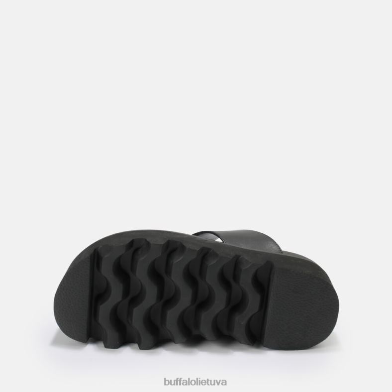 Perry stringų platforminės basutės veganiškos Buffalo juodas4D4XB897 |skaidrių