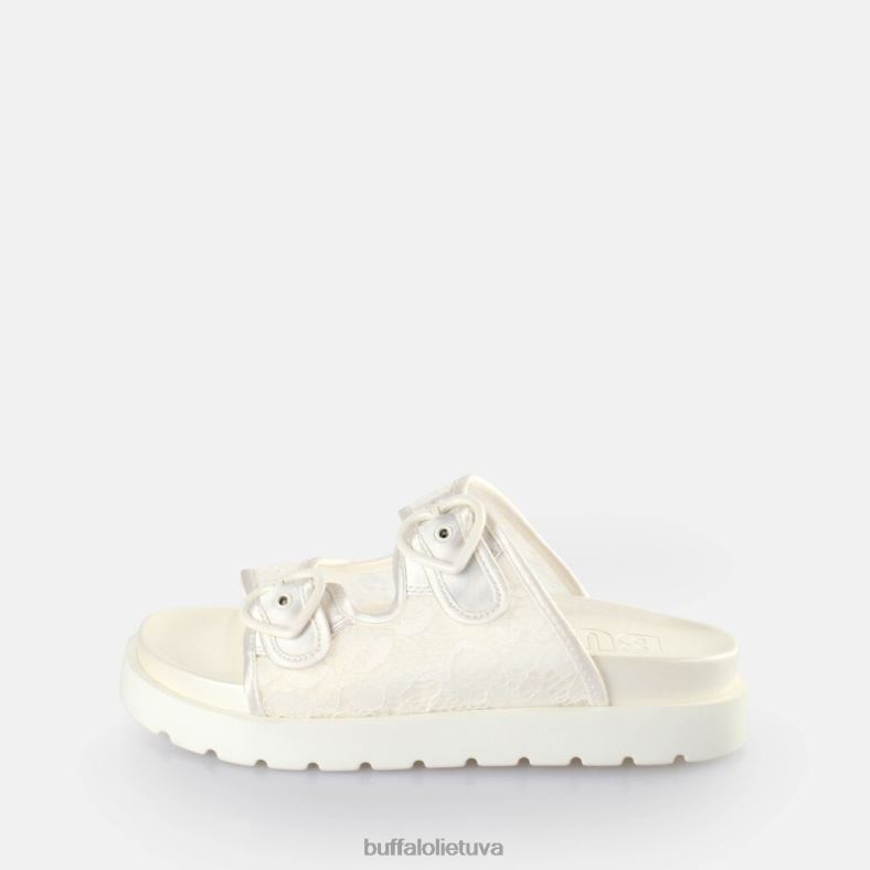 elly slide platform slides vegan Buffalo baltas4D4XB832 |skaidrių