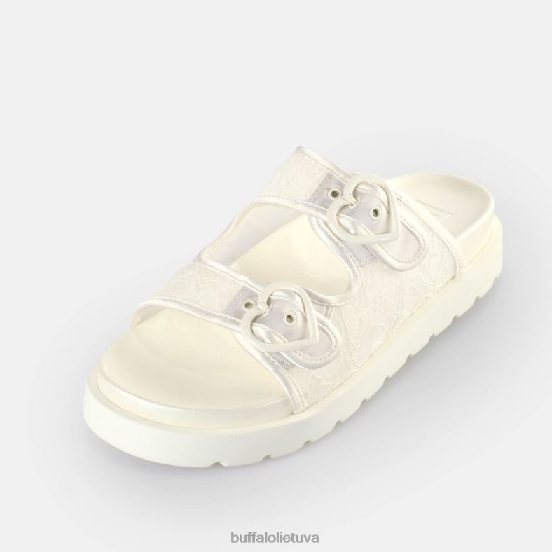elly slide platform slides vegan Buffalo baltas4D4XB832 |skaidrių