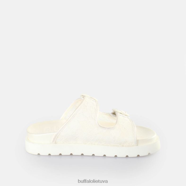 elly slide platform slides vegan Buffalo baltas4D4XB832 |skaidrių