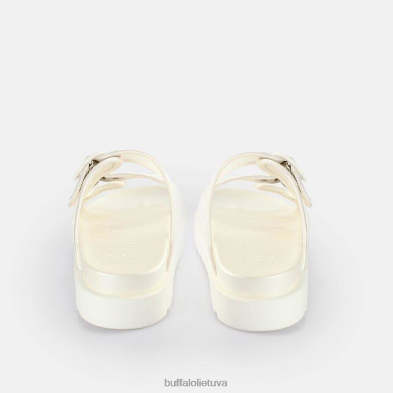 elly slide platform slides vegan Buffalo baltas4D4XB832 |skaidrių